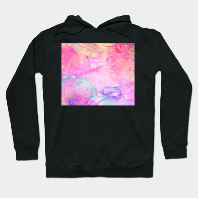 Colorful alcohol ink Hoodie by CreaKat